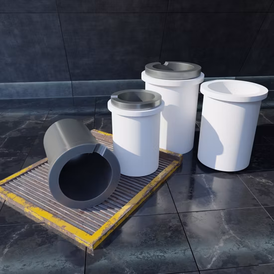 Creuset en graphite avec creuset à quartz en céramique pour faire fondre le métal